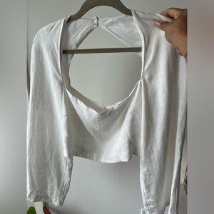 Mara Hoffman Julia Cutout Fitted Bell-Sleeve Top